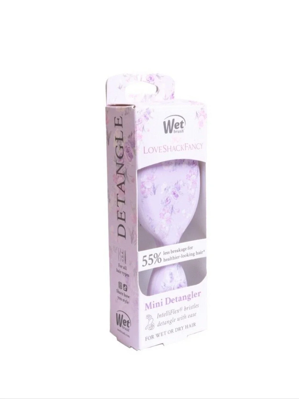 NWT Limited Edition LoveShackFancy x Wet Brush Mini Detangler - Hibiscus- Floral